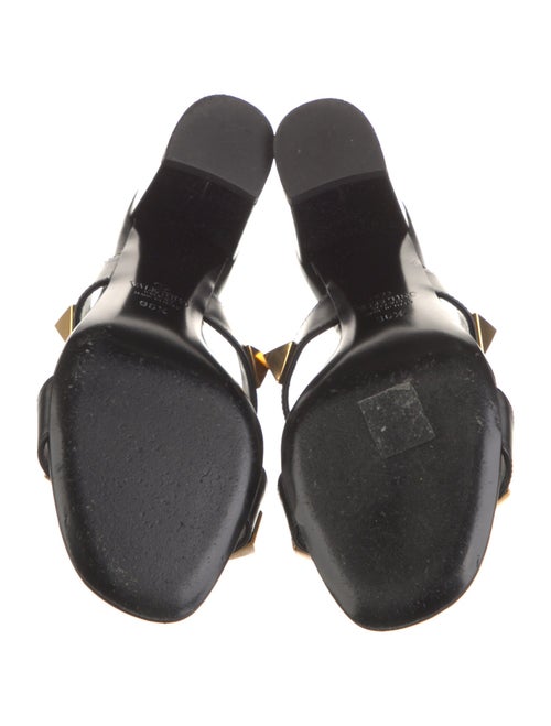 Valentino Rockstud Accents Leather Slides