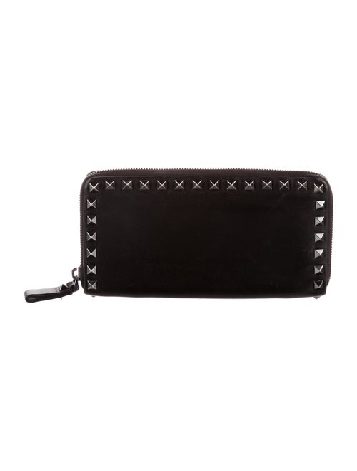 Valentino Rockstud Accents Leather Continental Wallet