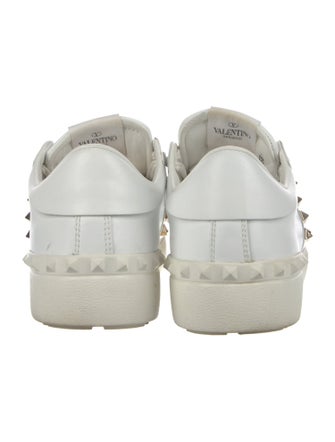 Valentino Rockstud Accents Leather Sneakers