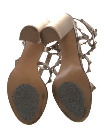 Valentino Rockstud Accents Leather Gladiator Sandals