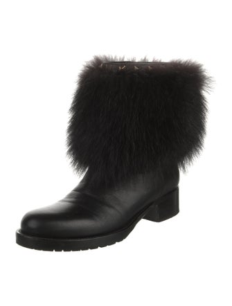 Valentino Rockstud Accents Leather Rain Boots