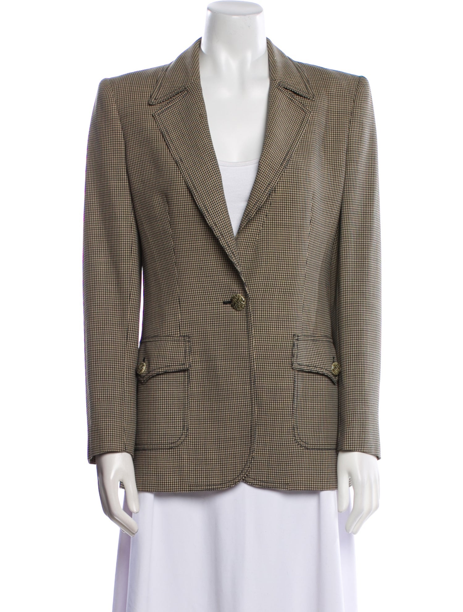 Valentino Houndstooth Print Blazer