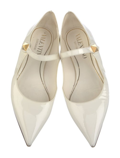 Valentino Rockstud Accents Patent Leather Mary Jane Flats