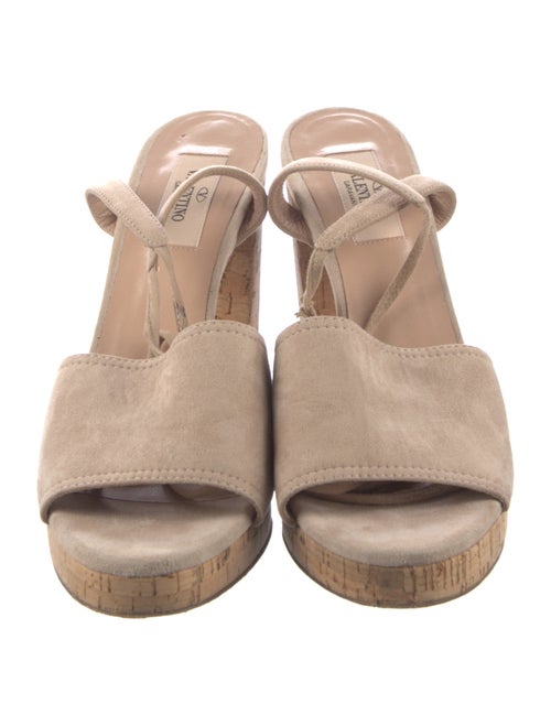 Valentino Suede Mesh Accents Sandals