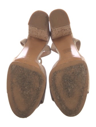 Valentino Suede Mesh Accents Sandals