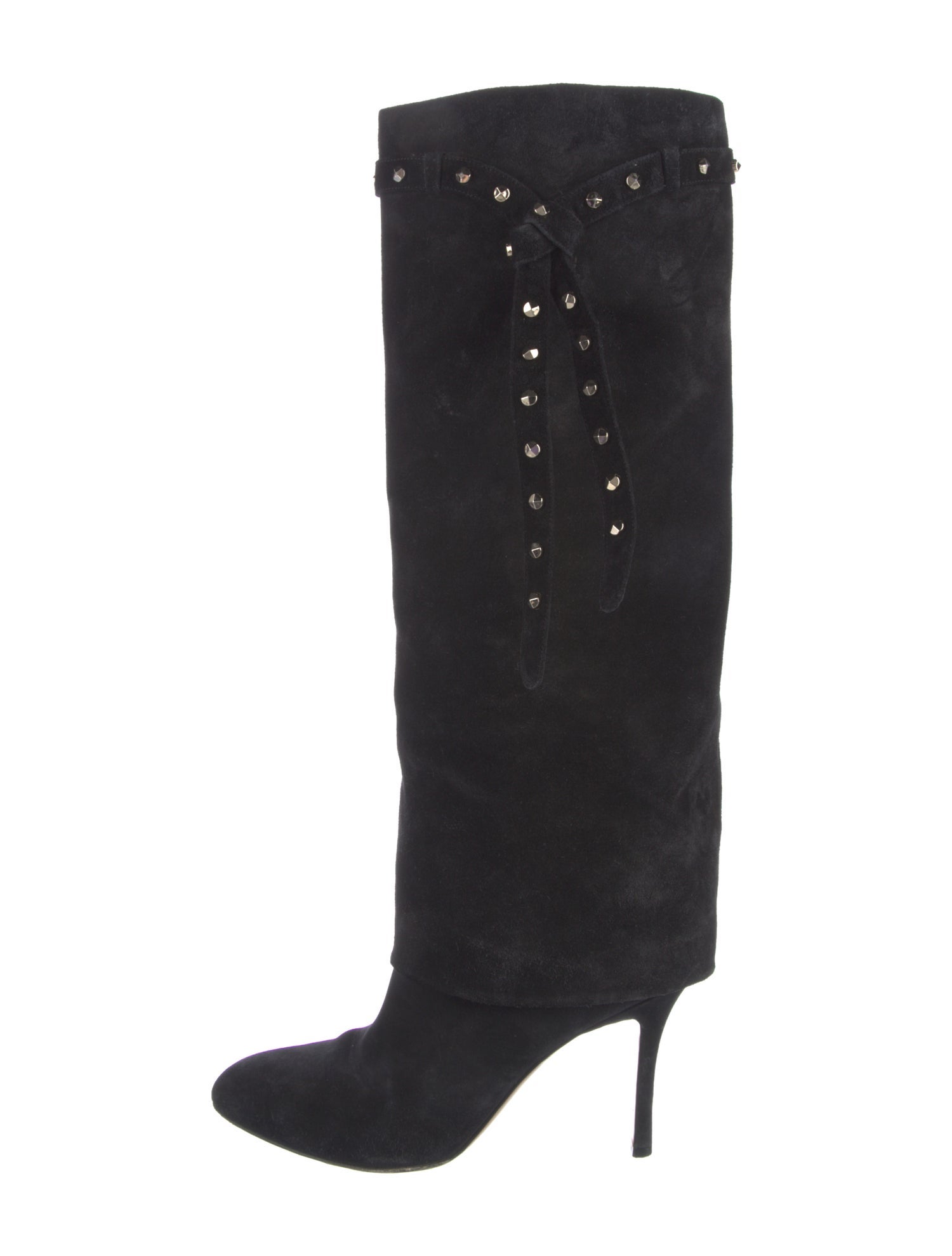 Valentino Suede Studded Accents Boots
