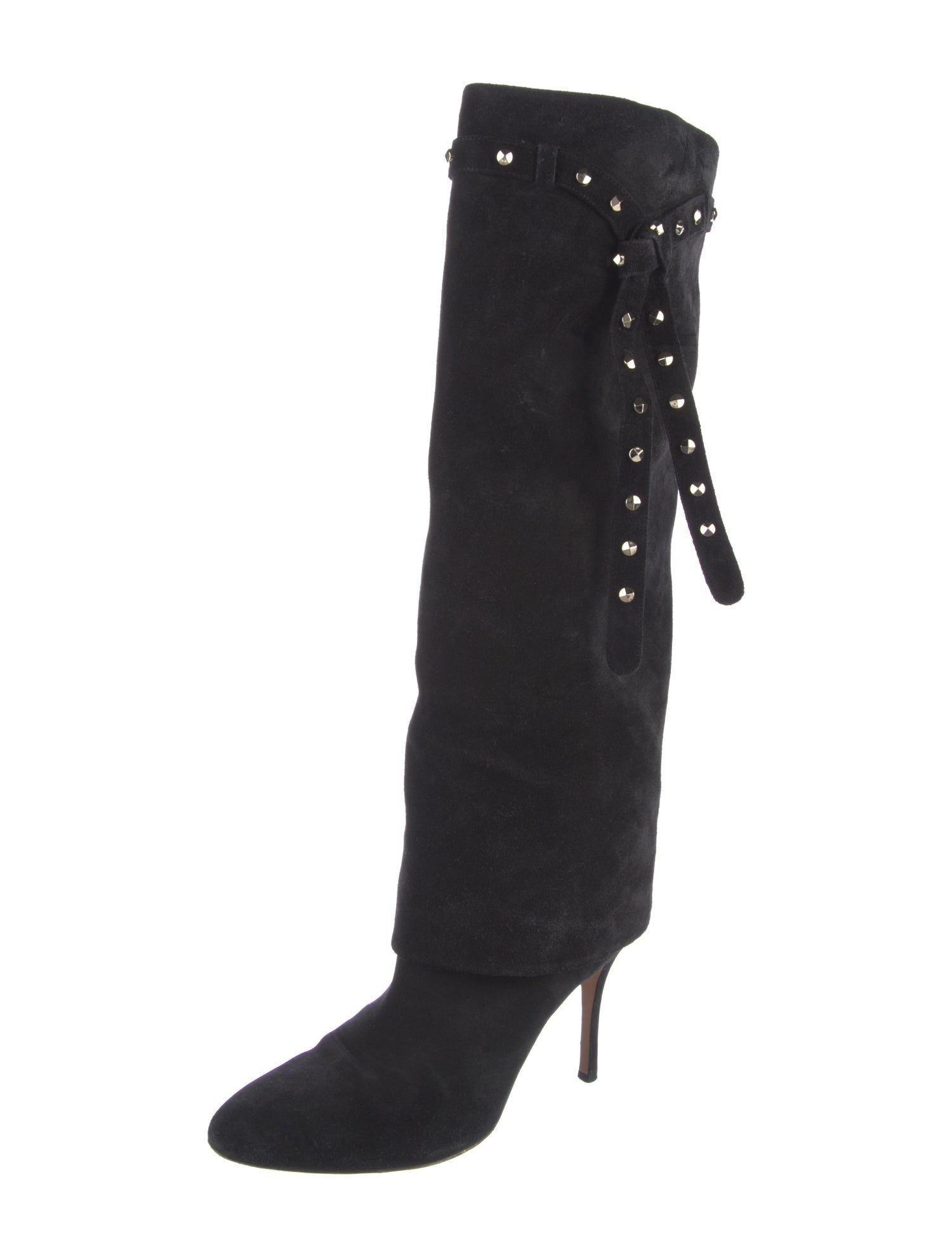 Valentino Suede Studded Accents Boots