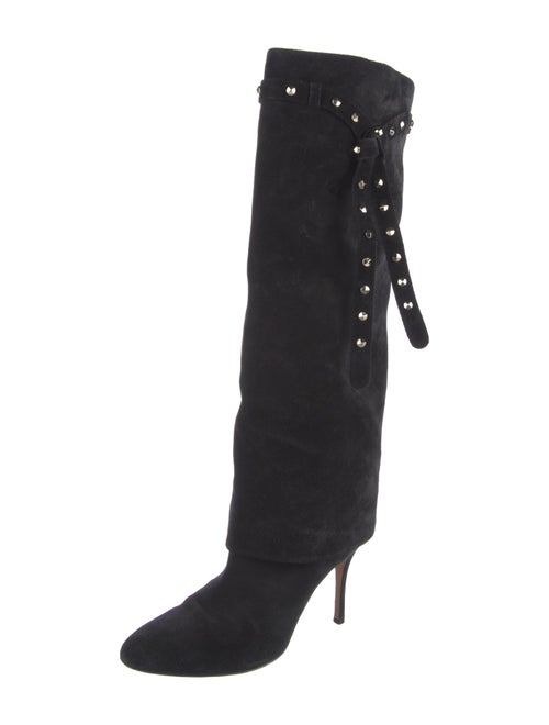 Valentino Suede Studded Accents Boots