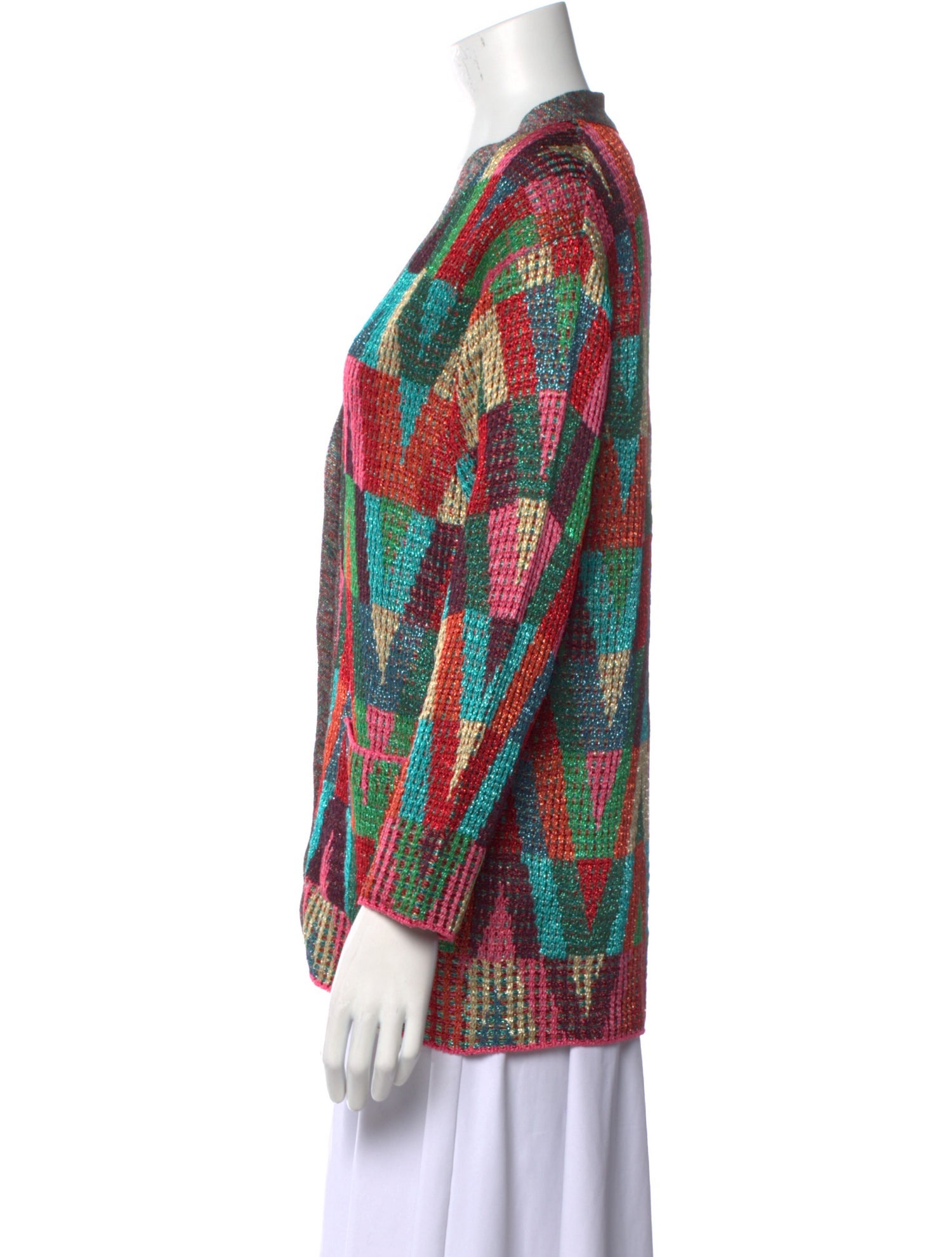 Valentino Printed V-Neck Sweater w/ Tags