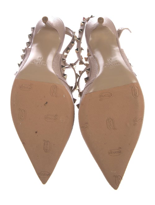 Valentino Rockstud Accents Leather T-Strap Pumps