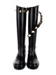 Valentino Rockstud Accents Leather Riding Boots