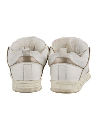 Valentino Rockstud Accents Leather Athletic Sneakers