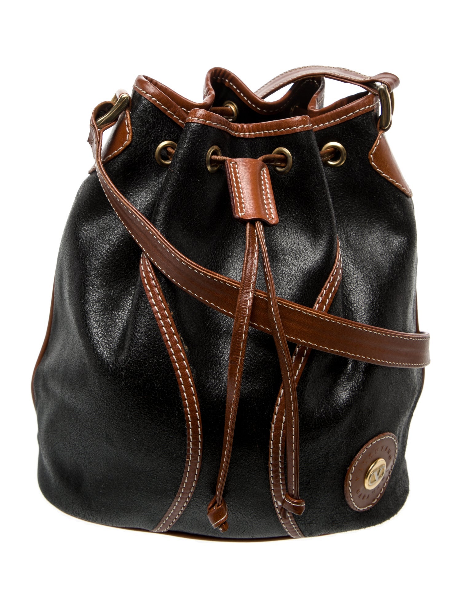 Valentino Leather Bucket Bag Vintage