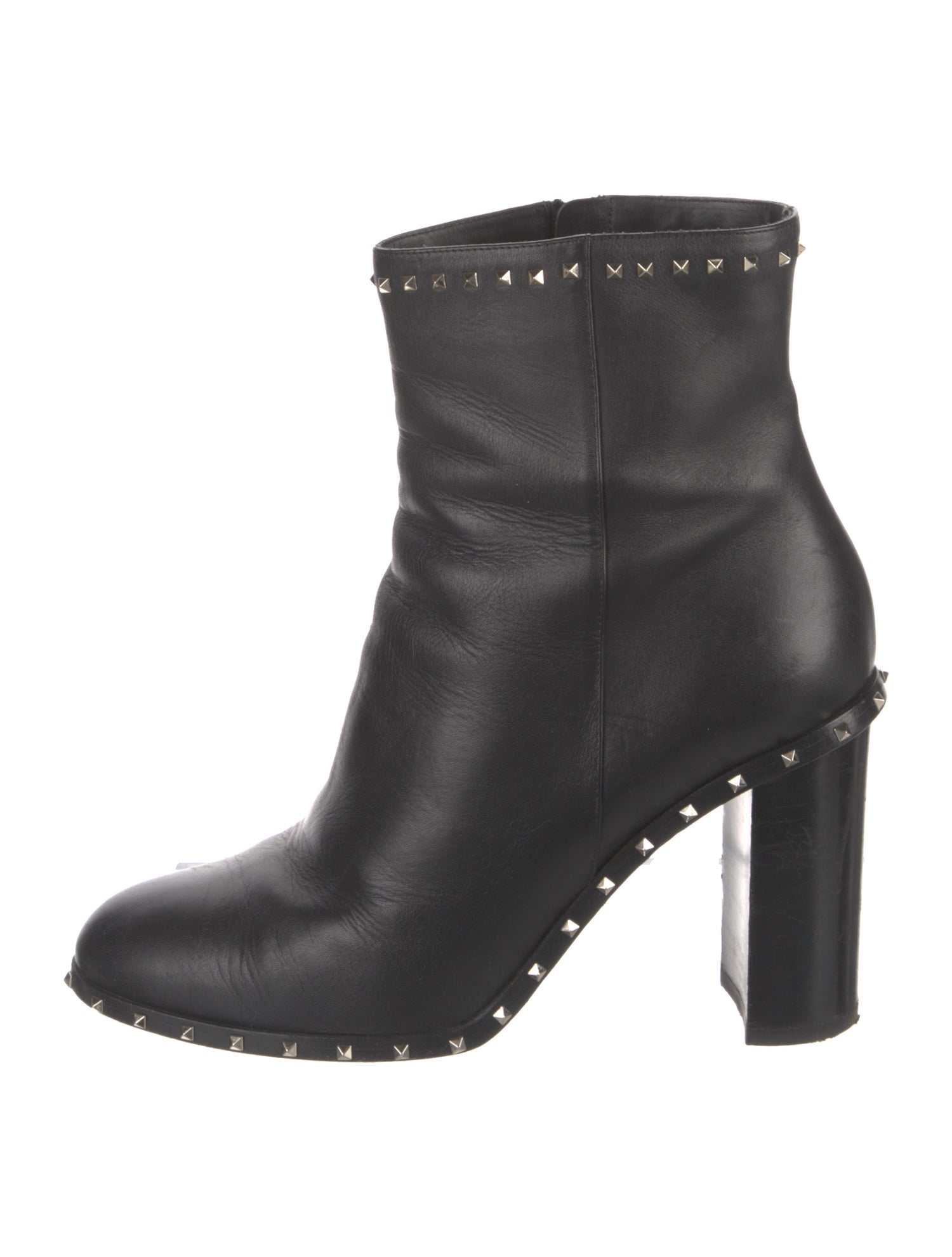 Valentino Rockstud Accents Leather Boots
