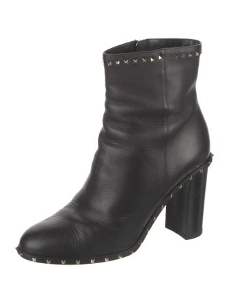 Valentino Rockstud Accents Leather Boots