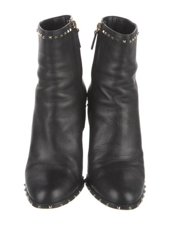 Valentino Rockstud Accents Leather Boots
