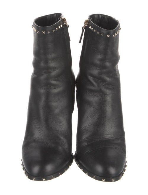 Valentino Rockstud Accents Leather Boots