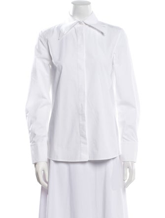 Valentino Long Sleeve Button-Up Top