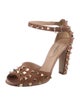 Valentino Rockstud Accents Suede Sandals
