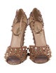 Valentino Rockstud Accents Suede Sandals