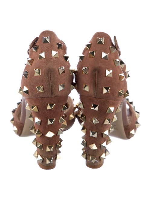 Valentino Rockstud Accents Suede Sandals