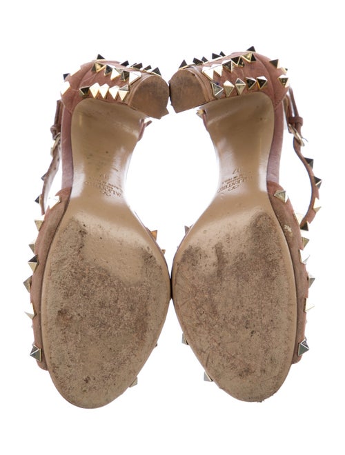 Valentino Rockstud Accents Suede Sandals