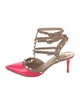 Valentino Rockstud Accents Patent Leather T-Strap Pumps