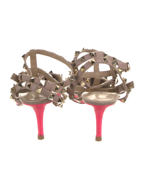 Valentino Rockstud Accents Patent Leather T-Strap Pumps