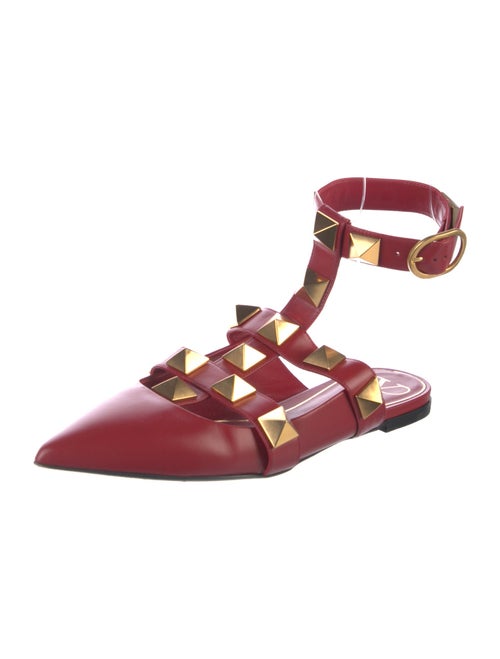 Valentino Rockstud Accents Leather Flats