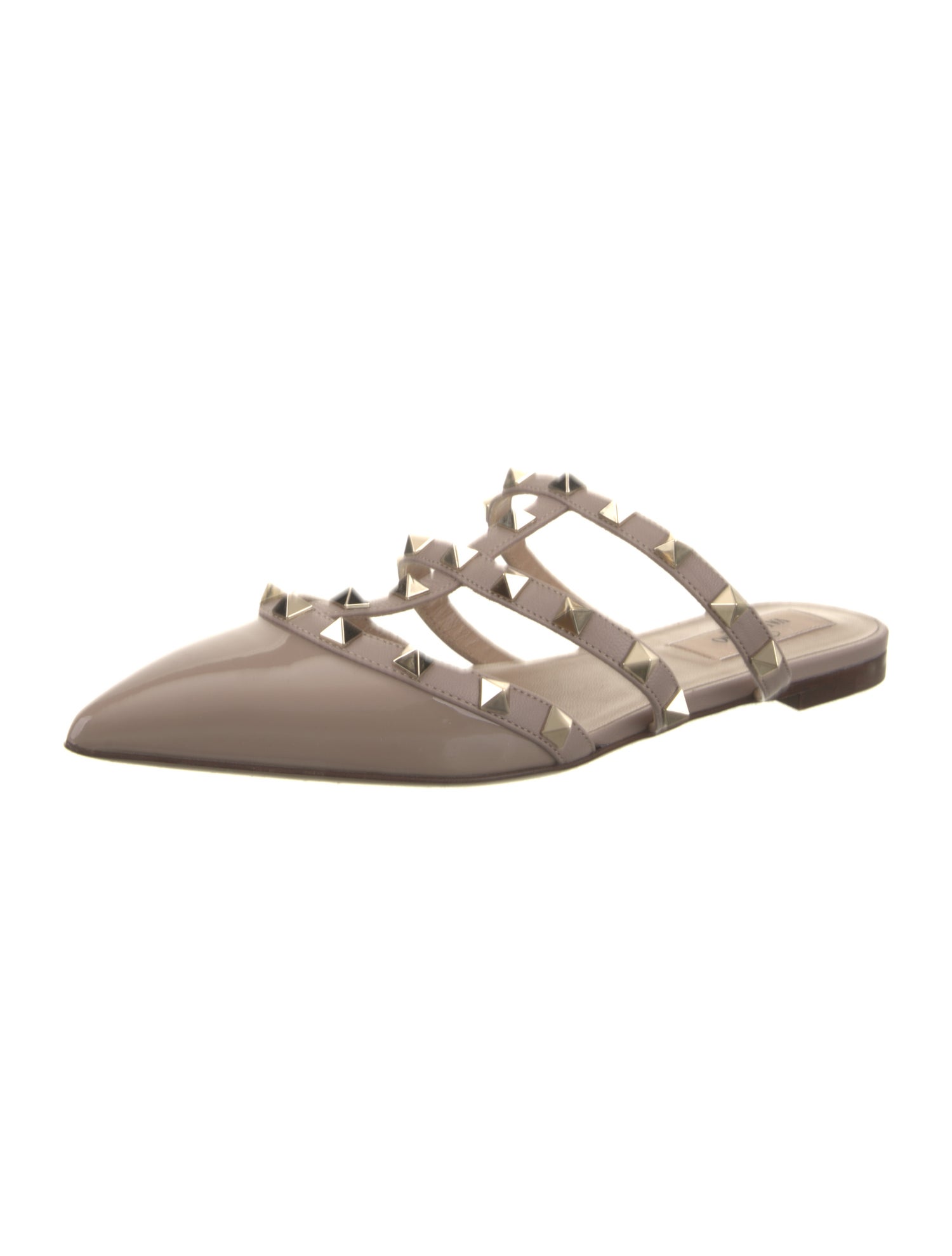 Valentino Rockstud Accents Leather Mules