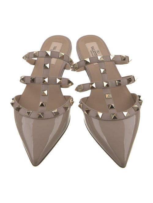 Valentino Rockstud Accents Leather Mules