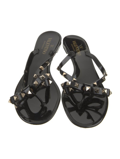 Valentino Rockstud Accents Rubber Slides