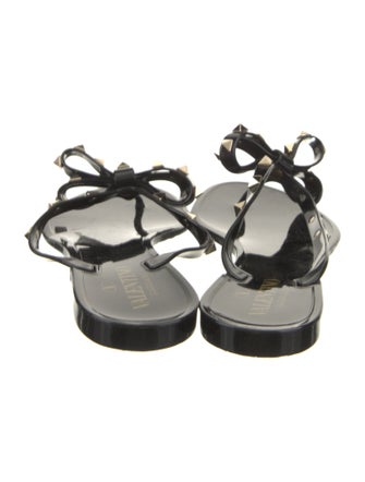 Valentino Rockstud Accents Rubber Slides