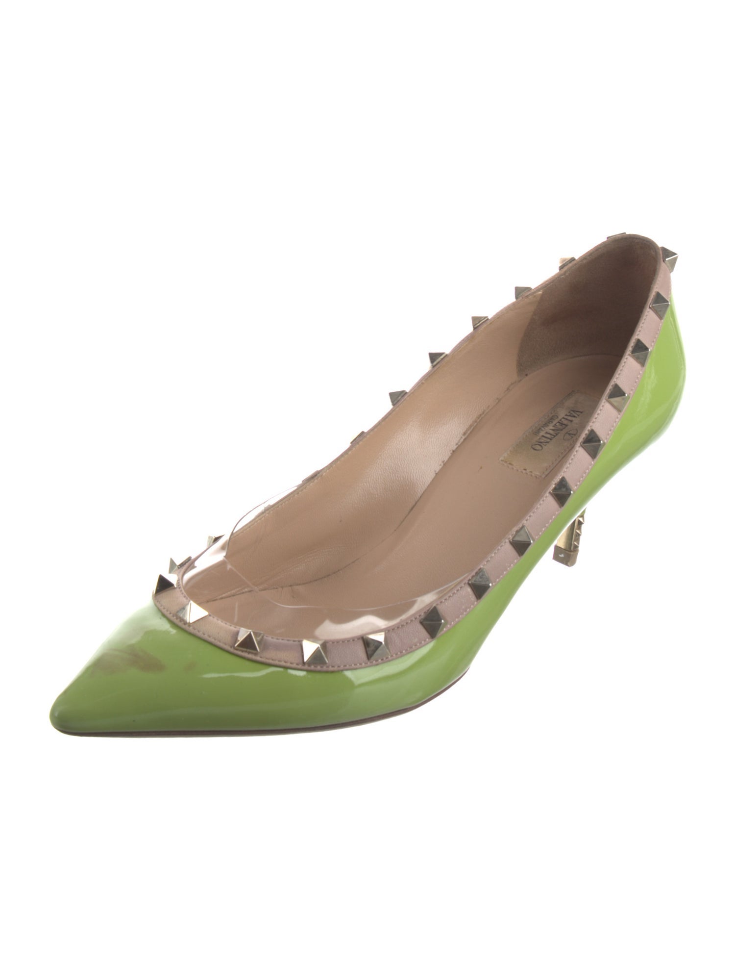Valentino Rockstud Accents Patent Leather Pumps