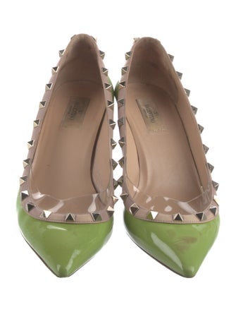 Valentino Rockstud Accents Patent Leather Pumps