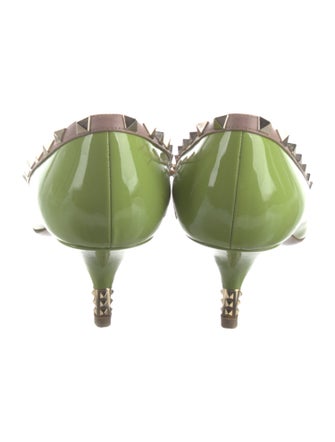 Valentino Rockstud Accents Patent Leather Pumps