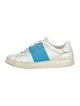 Valentino Leather Colorblock Pattern Sneakers