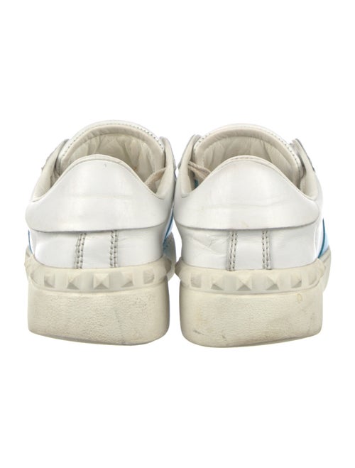 Valentino Leather Colorblock Pattern Sneakers