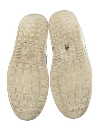 Valentino Leather Colorblock Pattern Sneakers