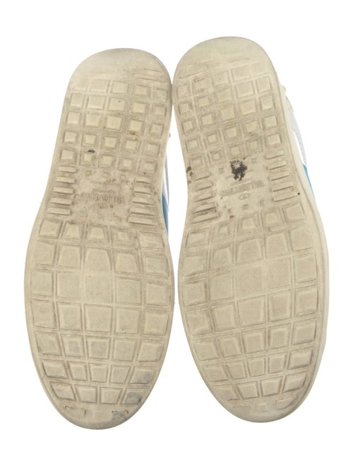 Valentino Leather Colorblock Pattern Sneakers