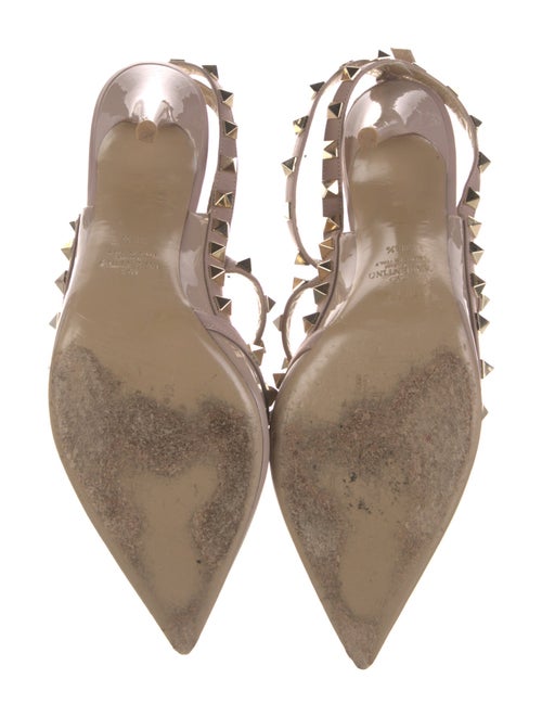Valentino Rockstud Accents Patent Leather T-Strap Pumps