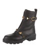 Valentino Rockstud Accents Leather Combat Boots
