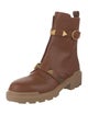 Valentino Rockstud Accents Leather Combat Boots