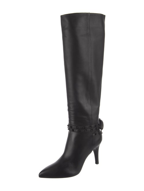 Valentino Rockstud Accents Leather Boots