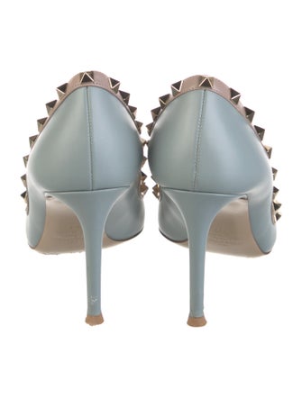 Valentino Rockstud Accents Leather Pumps