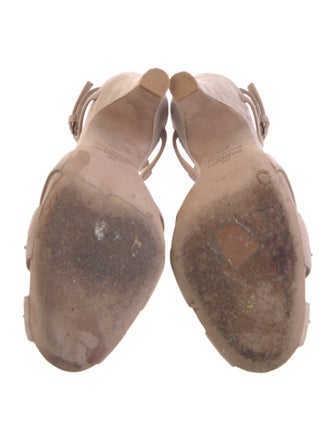 Valentino Suede Studded Accents Slingback Sandals