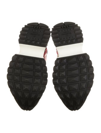 Valentino Rockstud Accents Leather Chunky Sneakers