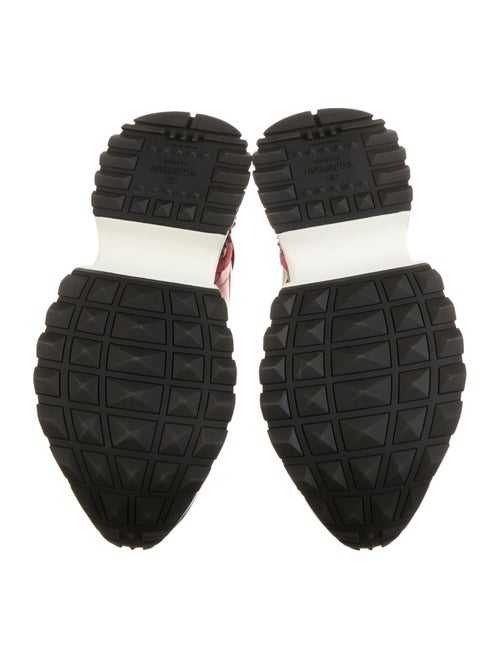 Valentino Rockstud Accents Leather Chunky Sneakers