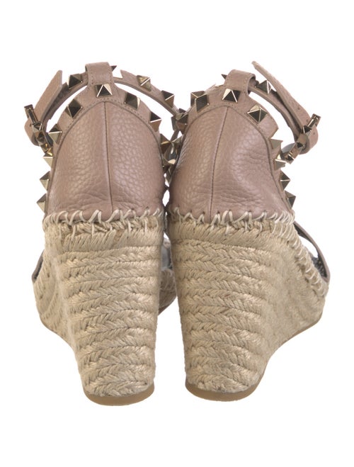 Valentino Rockstud Accents Leather Espadrilles