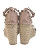 Valentino Rockstud Accents Leather Espadrilles